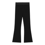 DOLCE & GABBANA pantalone modello a zampa tinta unita Nero per Bambina L5PC1 NERO DOLCE & GABBANA 