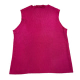 Liu Jo Solid Color Ribbed Crew Neck Tank Top Fuchsia For Girls