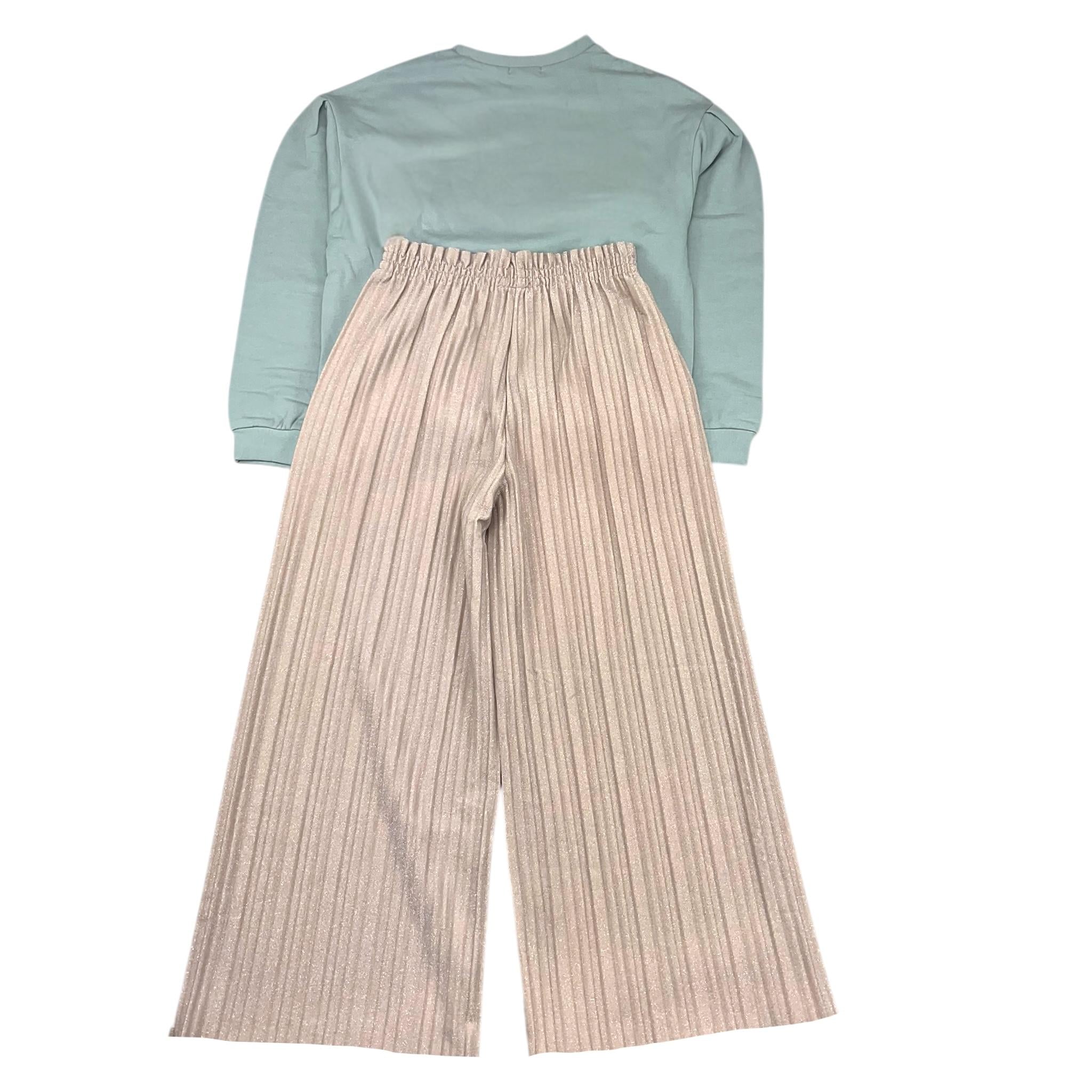 MAYORAL completo 2 pezzi felpa-pantalone bicolore Verde/beige per Bambina 4551 VERDE/BEIGE MAYORAL 