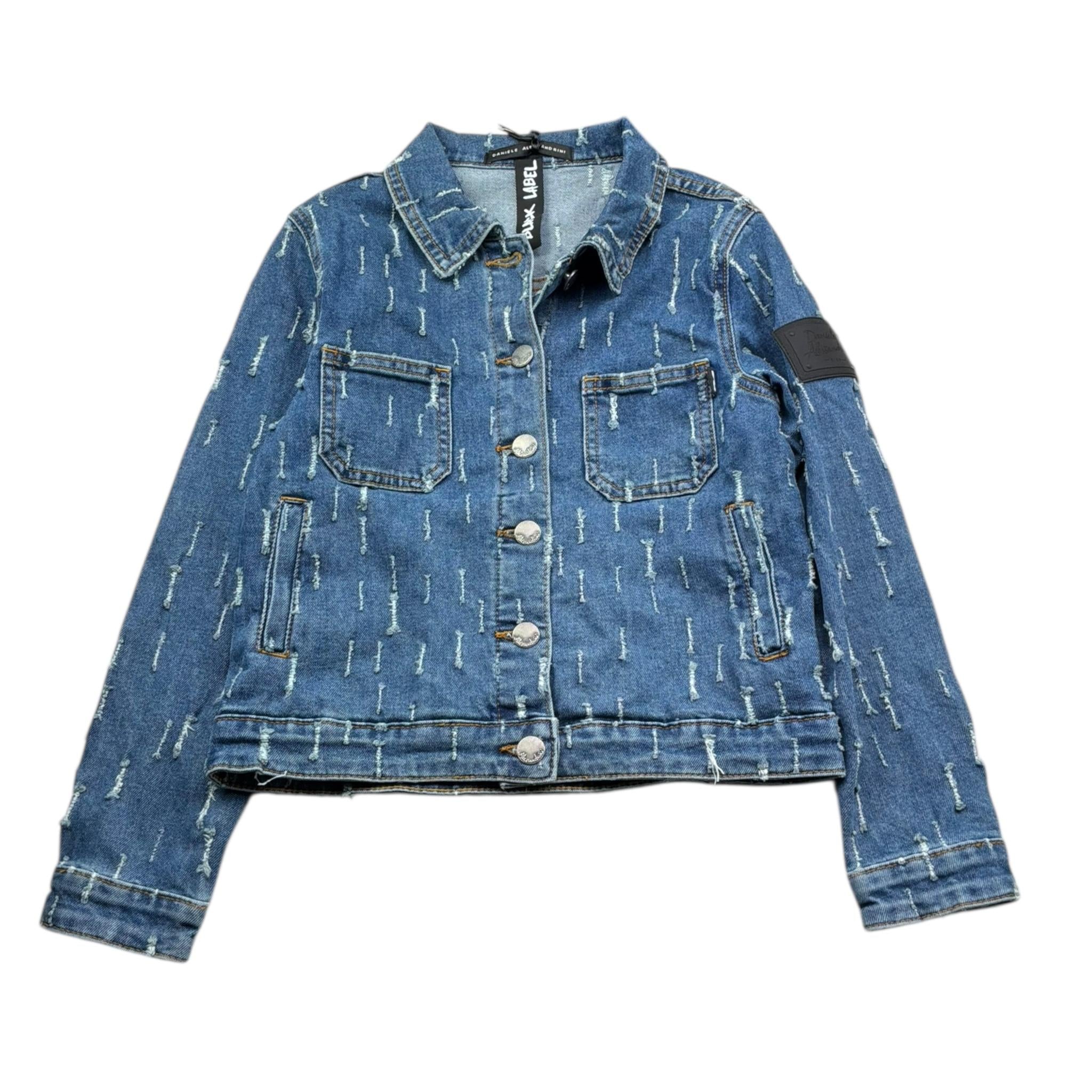 Daniele Alessandrini Giubbino In Denim Tinta Unita per Bambino 1235OD00258 BLU DANIELE ALESSANDRINI 