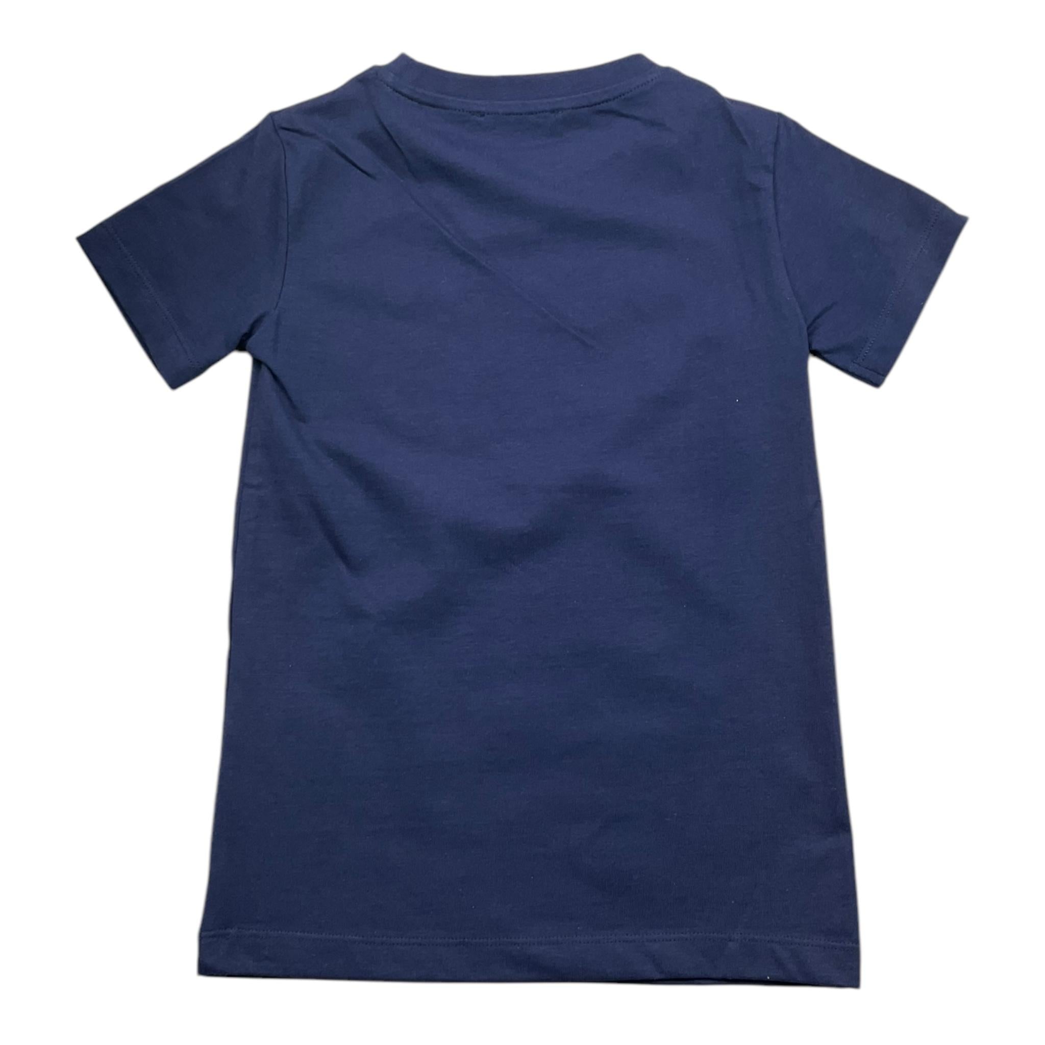 TRUSSARDI t-shirt girocollo tinta unita con stampa logo Blu per Bambino TBA25003TS BLU TRUSSARDI 