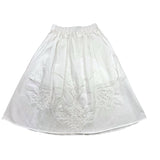 Chloe' Long Skirt Solid Color With White Perforations For Girls