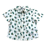 Moschino Plain Shirt With Bear And Cactus Print Cream For Newborn