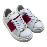 Twinset Sneakers Solid Color With White Contrast Band For Girls