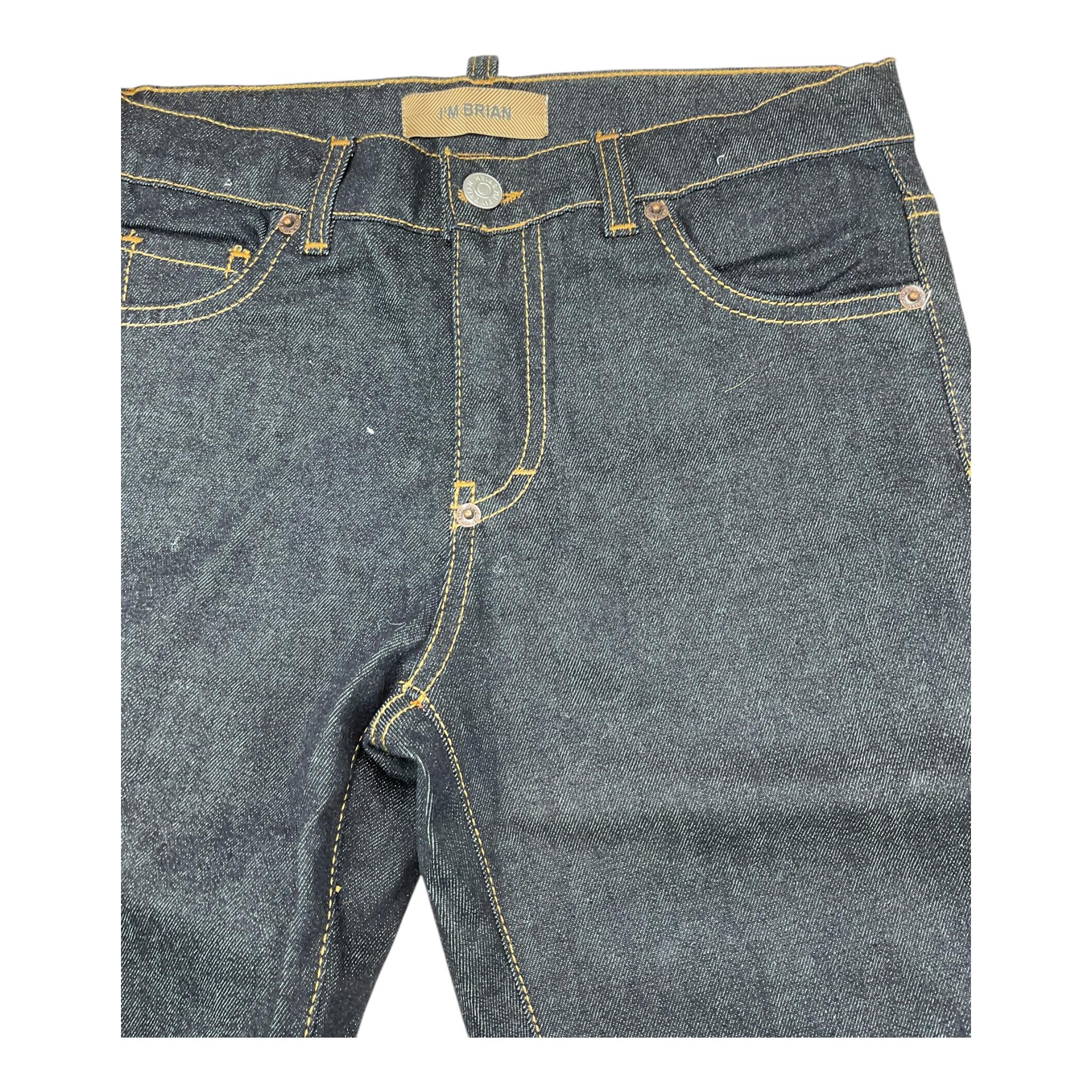 I'M BRIAN jeans tinta unita con girovita regolabile Blu per Bambino MIRKO BLU I'M BRIAN 