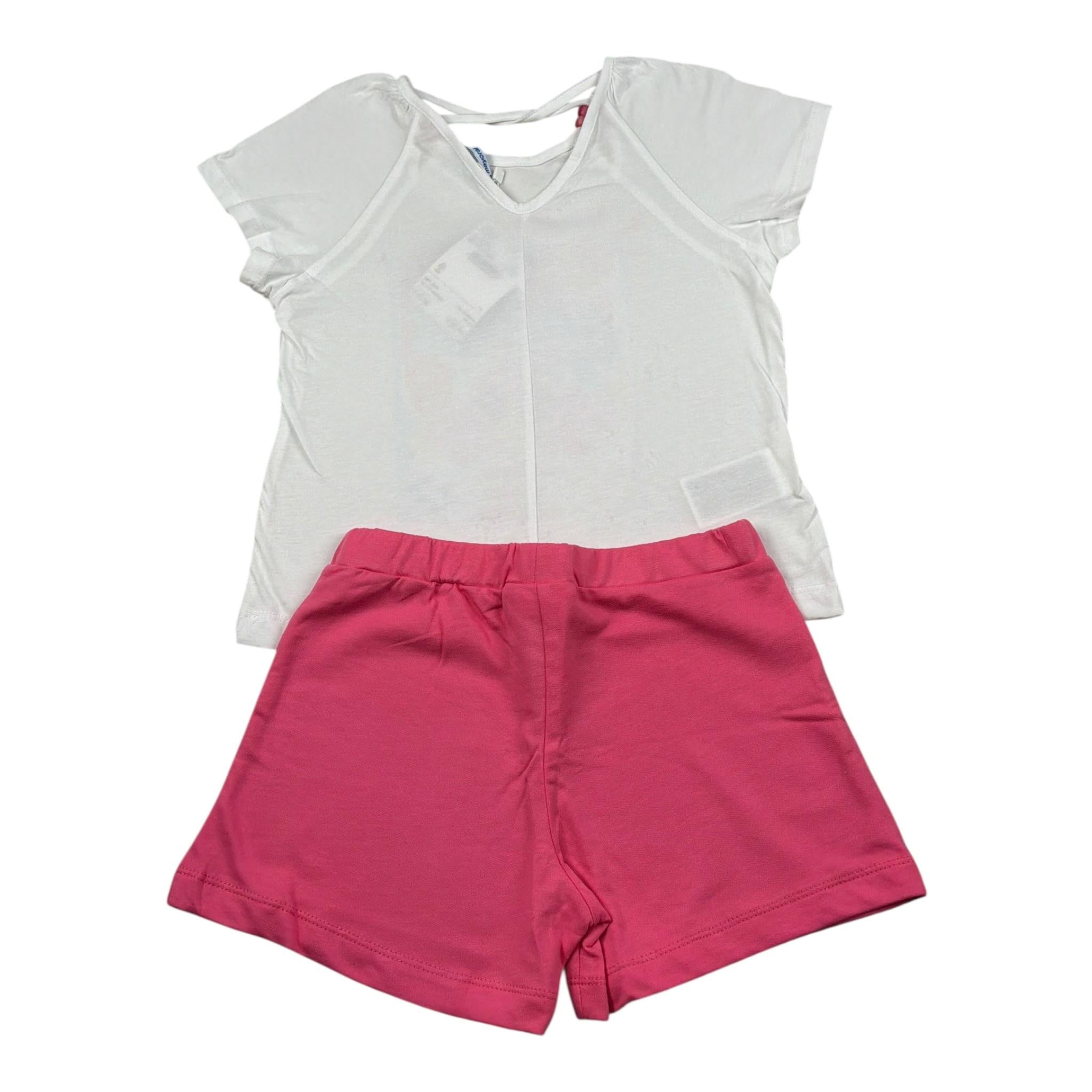 Mayoral Completo 2 Pezzi T-Shirt-Short Bianco per Bambina 32133X BIANCO MAYORAL 