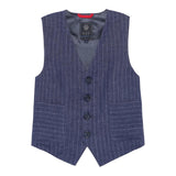 Fay Gilet Tinta Unita con Fantasia A Righe per Neonato FW2Q12N BLU FAY 