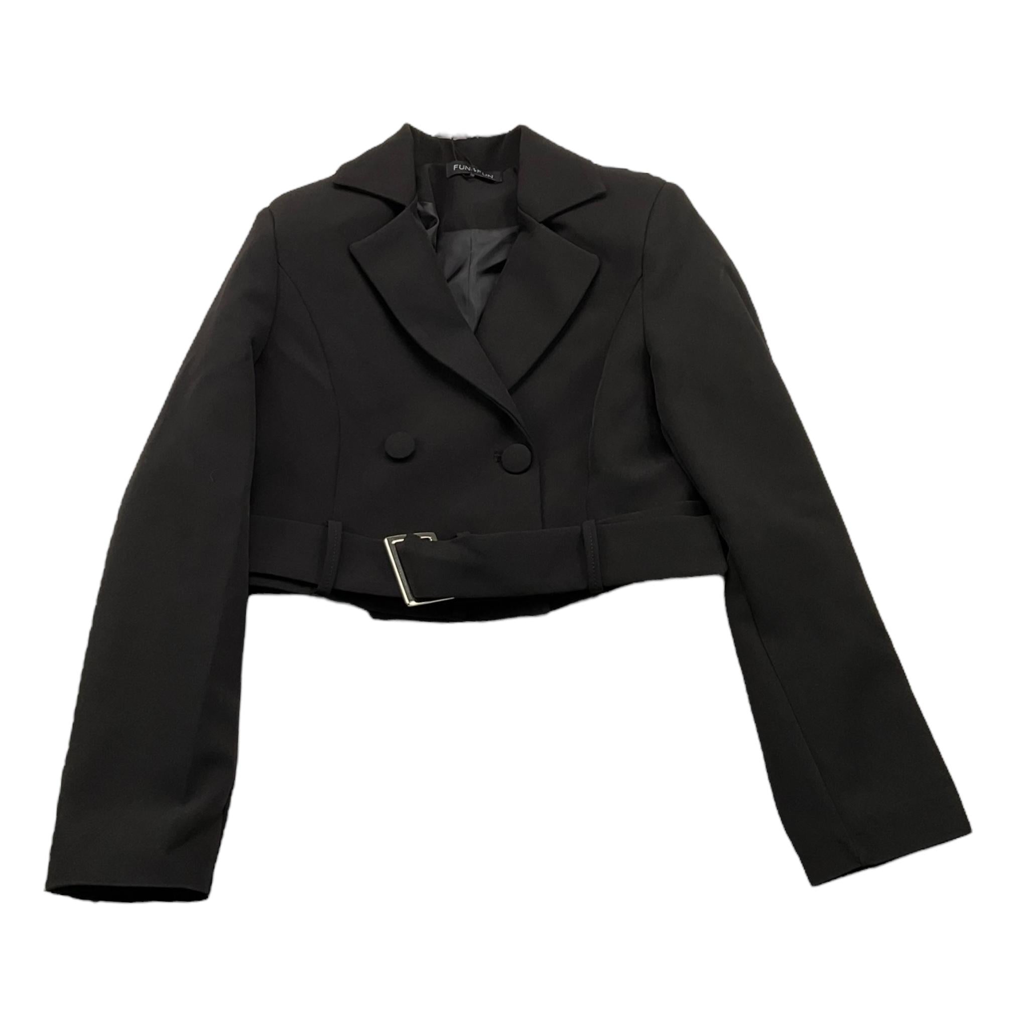 FUN & FUN giacca tinta unita con cinturino Nero per Bambina FJJK00425 NERO FUN & FUN 