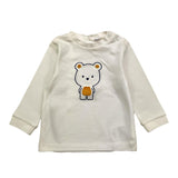 MINI BANDA shirt girocollo tinta unita con stampa Bianco per Neonato 33658 BIANCO MINI BANDA 
