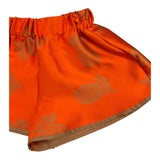 Mariuccia Short Solid Color With Elastic Waist Orange For Baby Girl