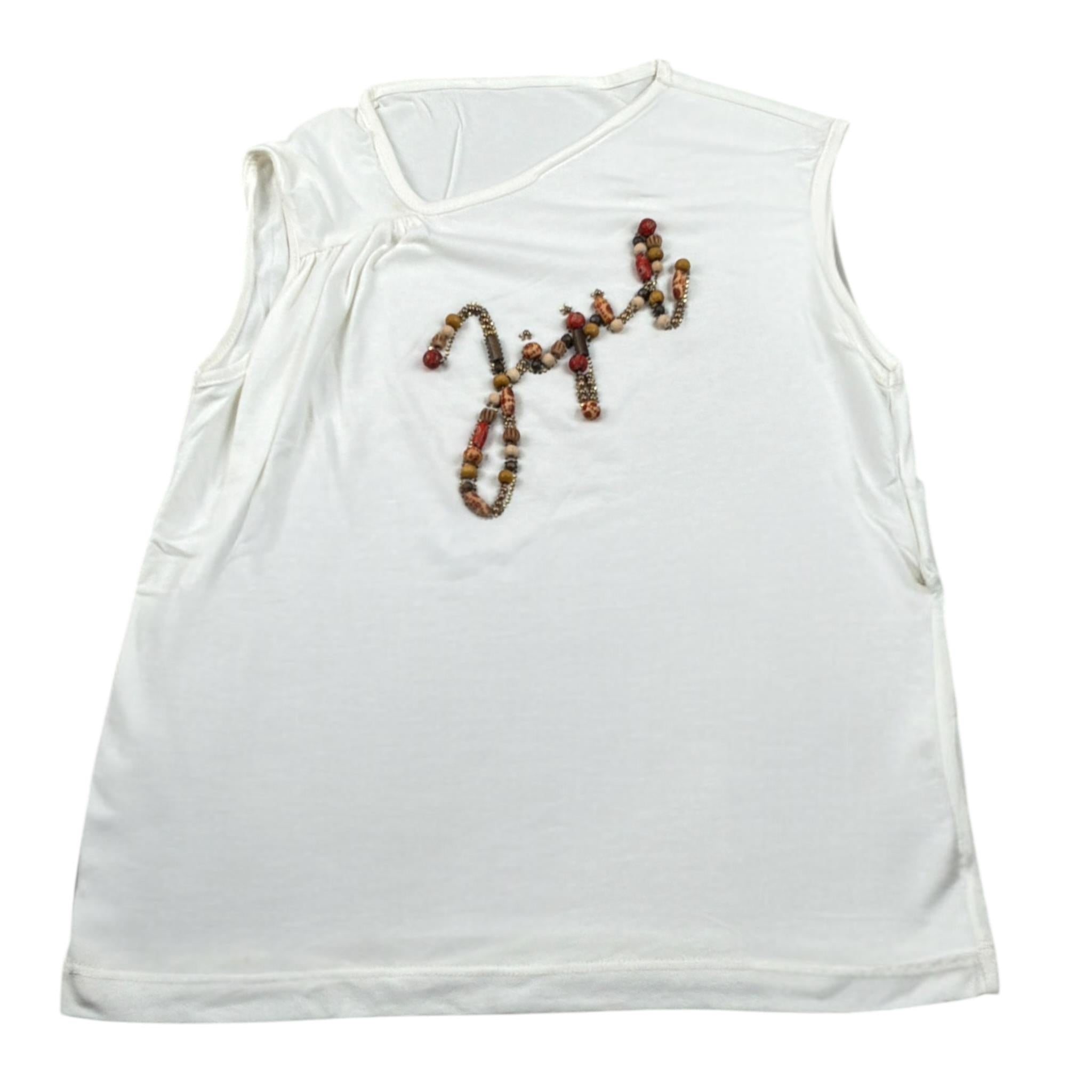 Jijil Canotta tinta unita con Applicazioni Bianco per Bambina JJE23TS027 BIANCO JIJIL 