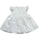 Le Bebe Abito Mezza Manica Tinta Unita con Ricami per Neonata LBG6254 BIANCO LE BEBE 