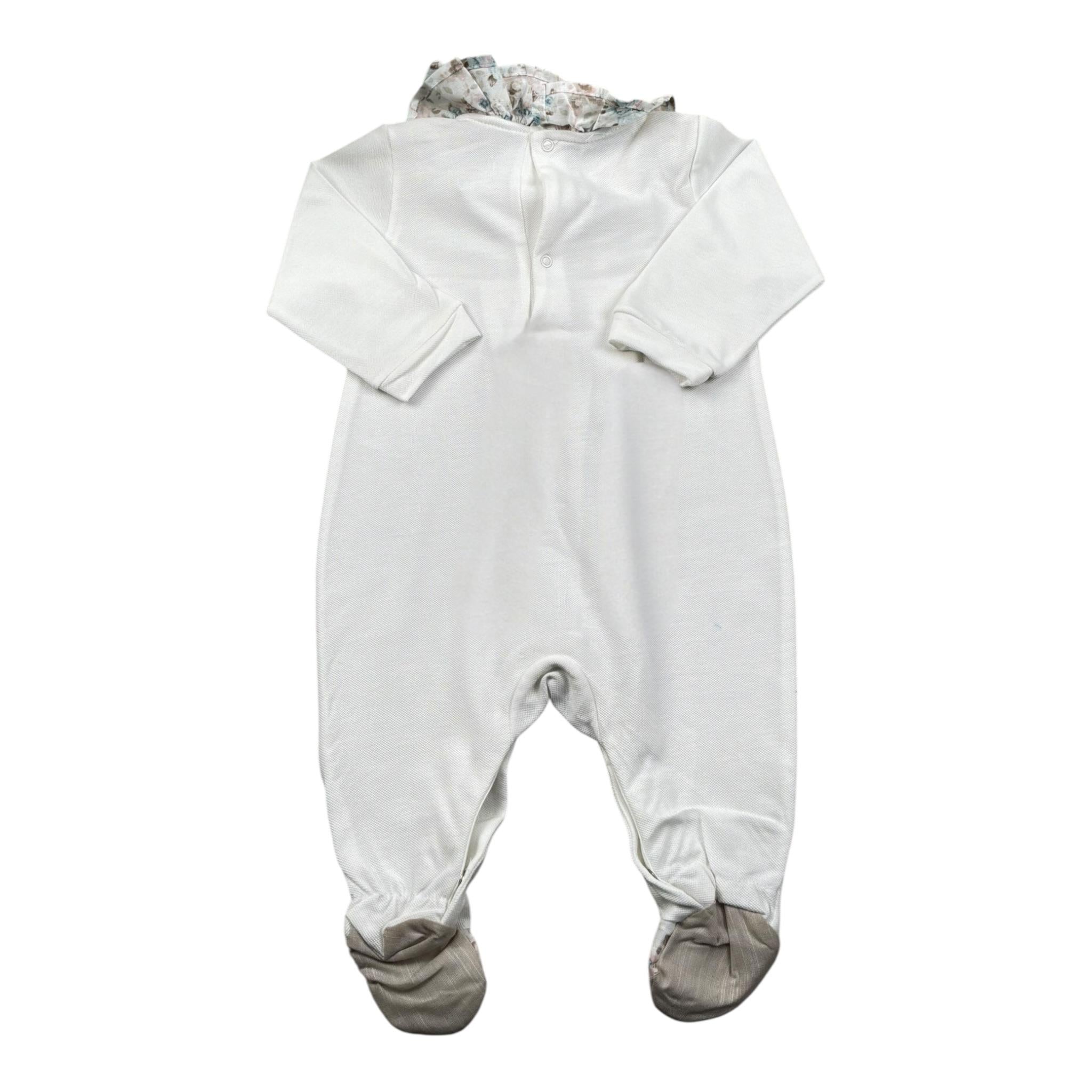 Babyvip Tutina Tinta Unita con Colletto per Neonata T2819 BIANCO BABYVIP 