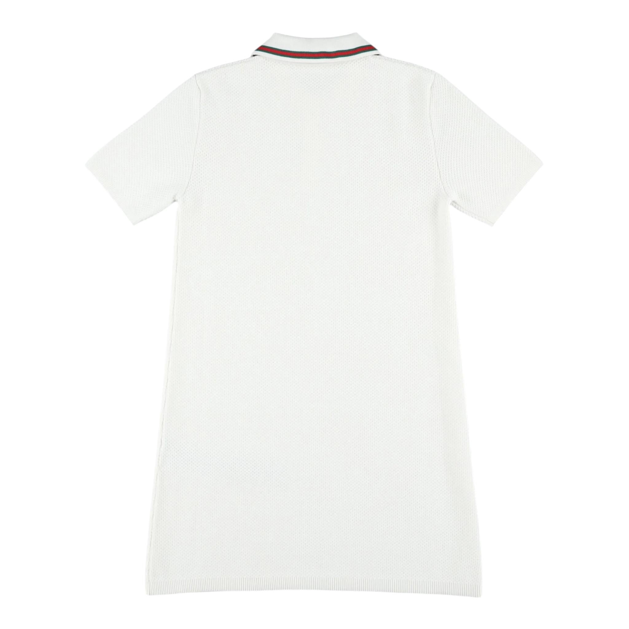 Gucci Abito Mezza Manica Tinta Unita per Bambina 809682 BIANCO GUCCI 