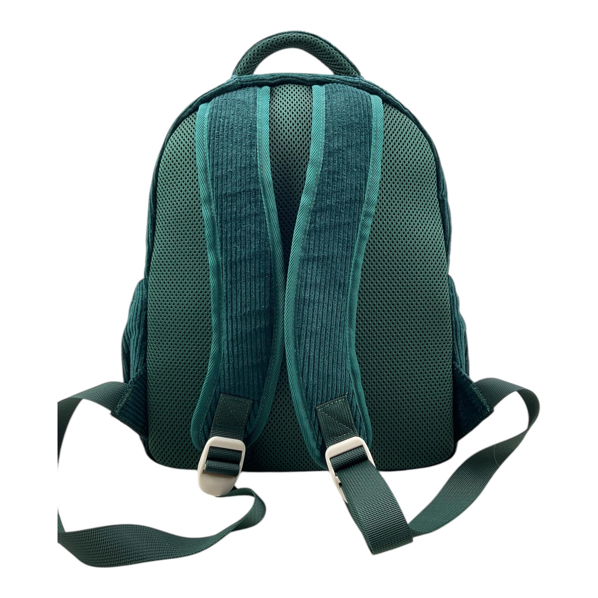 SAINT BARTH zaino tinta unita in velluto Verde per Bambina KIDSBACK VERDE SAINT BARTH 