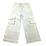 Zhoe &amp; Tobiah Solid Color Pants With Pockets And Adjustable Waist White For Girls