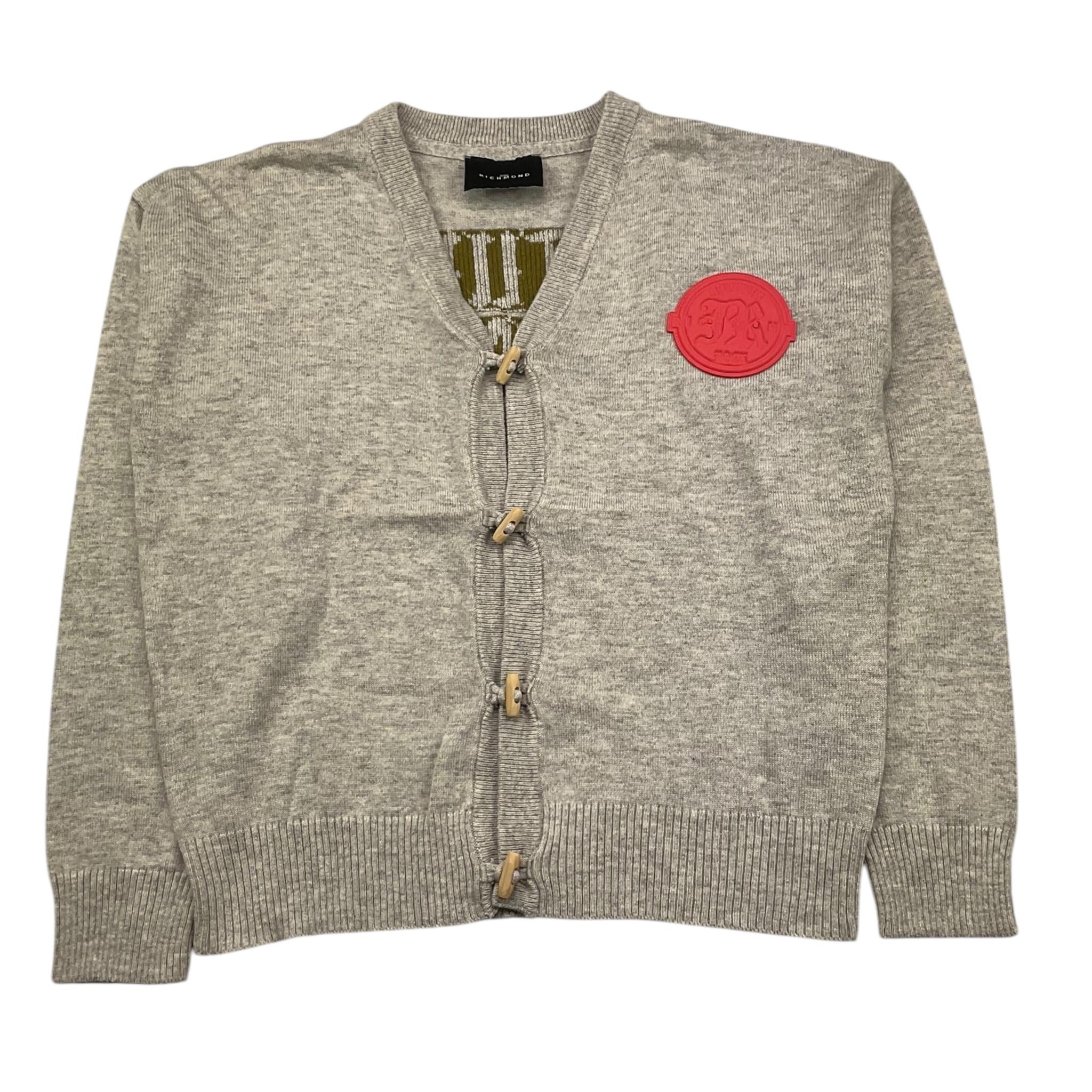 JOHN RICHMOND cardigan tinta unita con stampa Grigio per Bambino RBA25064CD GRIGIO JOHN RICHMOND 