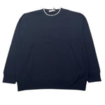 maglia girocollo tinta unita PP3984 BLU PAOLO PECORA 