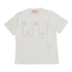 ELISABETTA FRANCHI t-shirt girocollo tinta unita cn billantini e perle Panna per Neonata EFTS202 PANNA ELISABETTA FRANCHI 