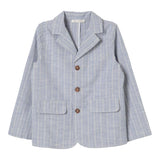 Zhoe &amp; Tobiah Light Blue Striped Solid Color Jacket For Boys