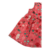 Losan Solid Color Navy Pink Pattern Sleeveless Dress for Baby Girl