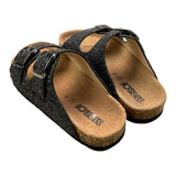 Colors Of California Black Glitter Solid Color Slipper For Girls