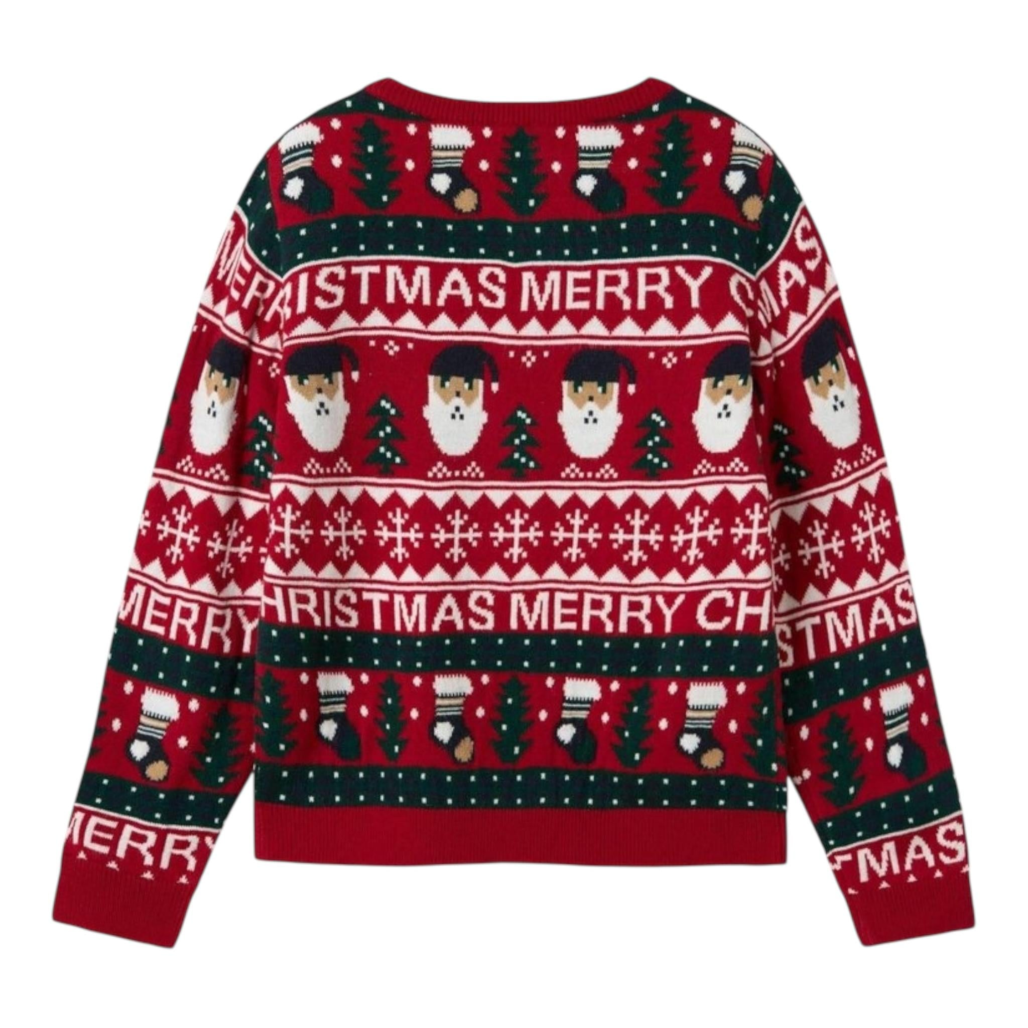 NAME IT maglia girocollo tinta unita con stampa natalizia Rosso per Bambino 13234471 ROSSO NAME IT 