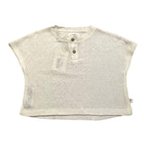 Teddy E Minou Polo Half Sleeve Crew Neck Solid Color White For Newborn