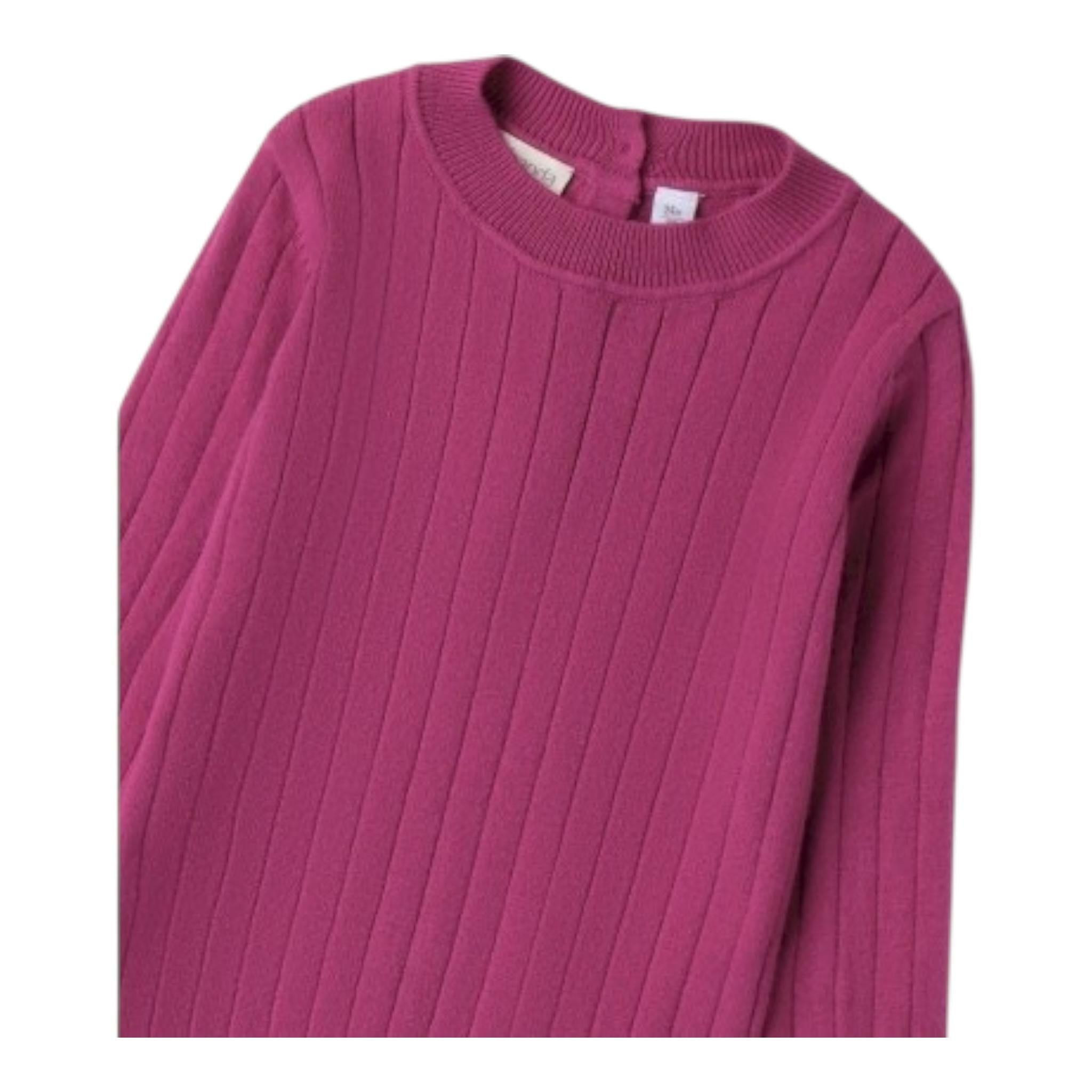 SARABANDA maglia girocollo tinta unita Glicine per Neonata 0A297 GLICINE SARABANDA 