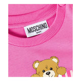 Moschino T-Shirt Girocollo Tinta Unita con Stampa per Neonata MUM04CL ROSA MOSCHINO 