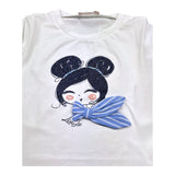 Liu Jo T-Shirt Tinta Unita Girocollo con Stampa per Neonata KA5039NXXX BIANCO LIU JO 