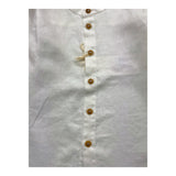 Zhoe &amp; Tobiah Cream Korean Collar Solid Color Shirt For Boys
