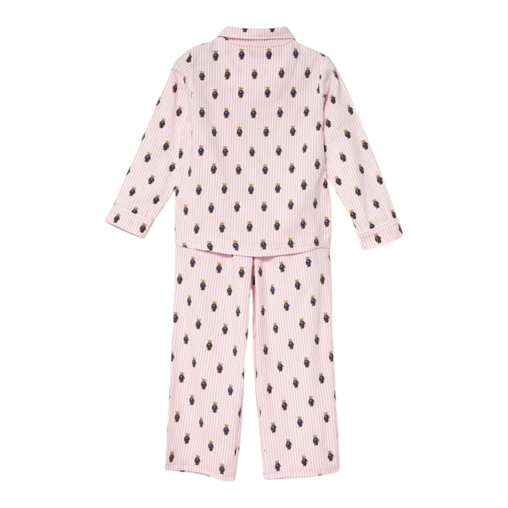 Ralph Lauren Completo 2 Pezzi Pigiama Shirt-Pantalone per Bambina 4P0143 ROSA RALPH LAUREN 