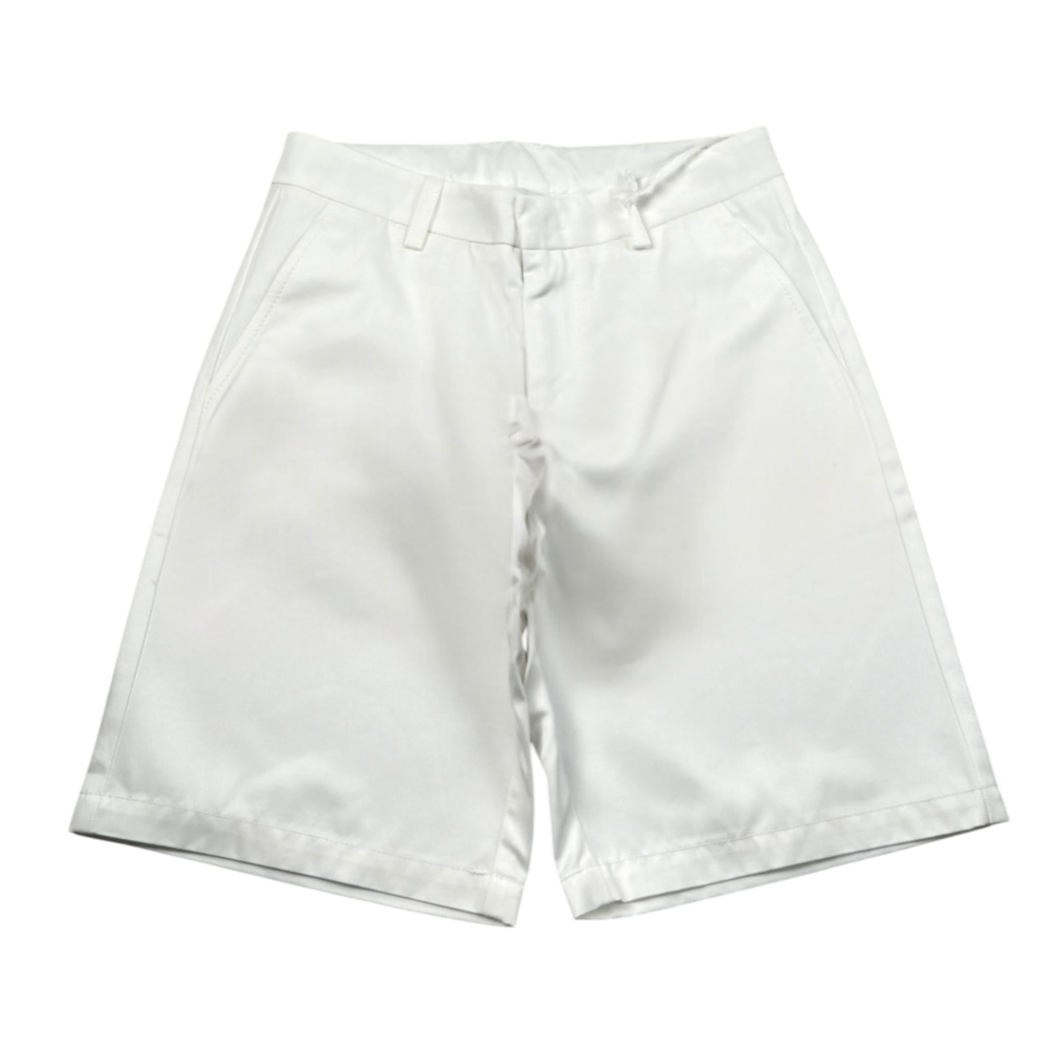 Dondup Bermuda Tinta Unita con Girovita Regolabile per Bambino DMBE014 BIANCO DONDUP 