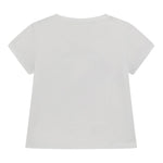 Guess T-Shirt Girocollo Tinta Unita con Stampa per Neonata A5GI02K6YW4 BIANCO GUESS 