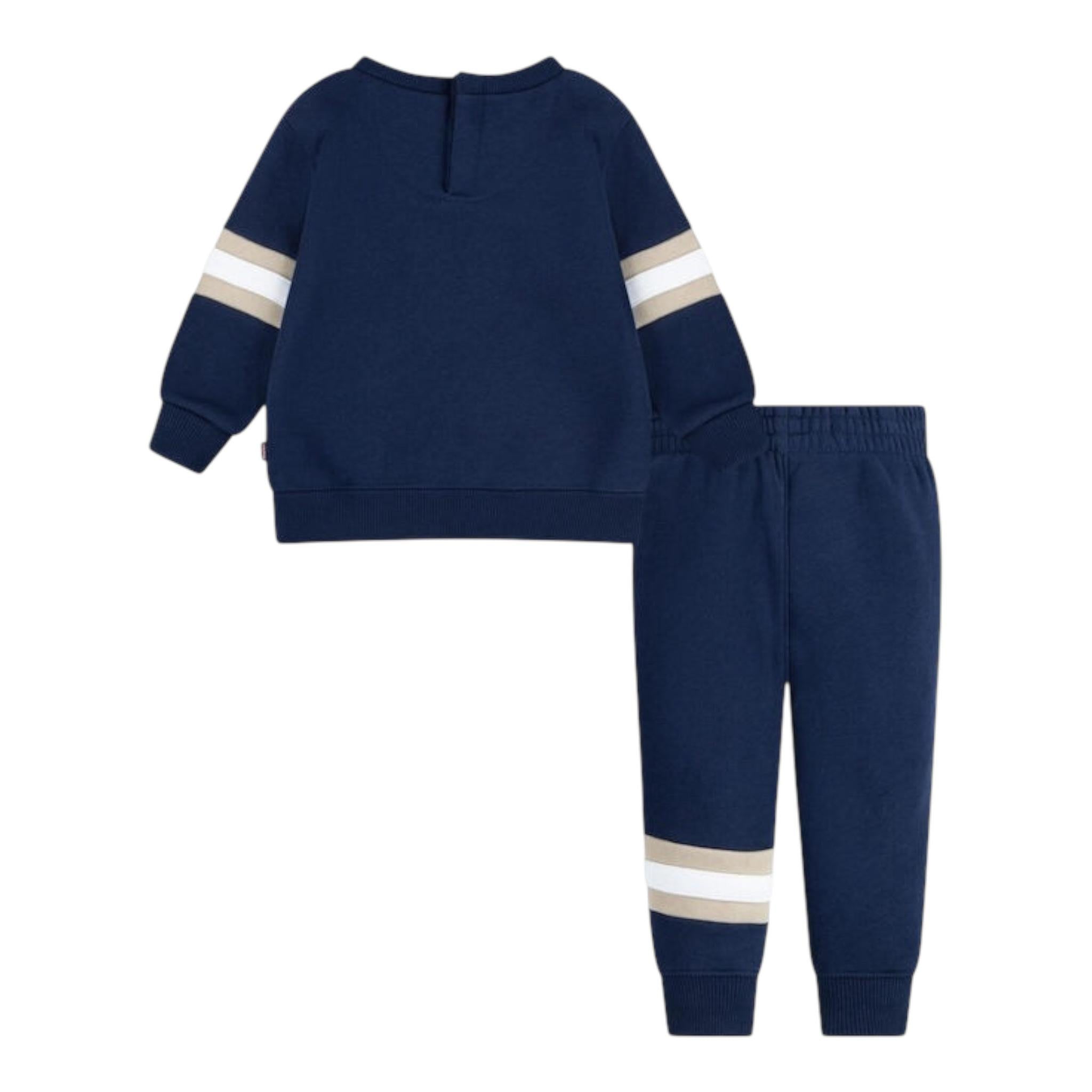 LEVI'S completo 2pz felpa-pantalone tinta unita Blu per Neonato 6EL310 BLU LEVI'S 