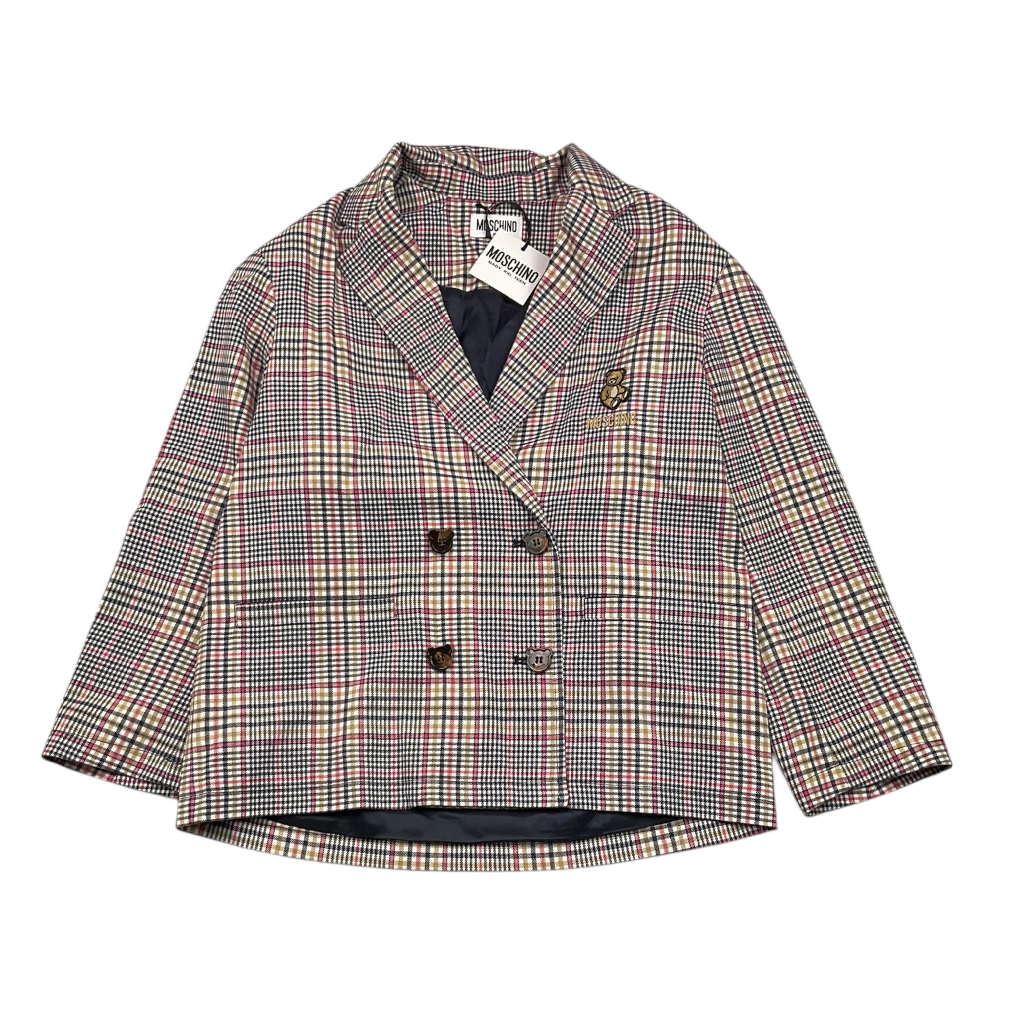 MOSCHINO giacca tinta unita con fantasia a quadri Bianco per Bambina HDA00P BIANCO MOSCHINO 