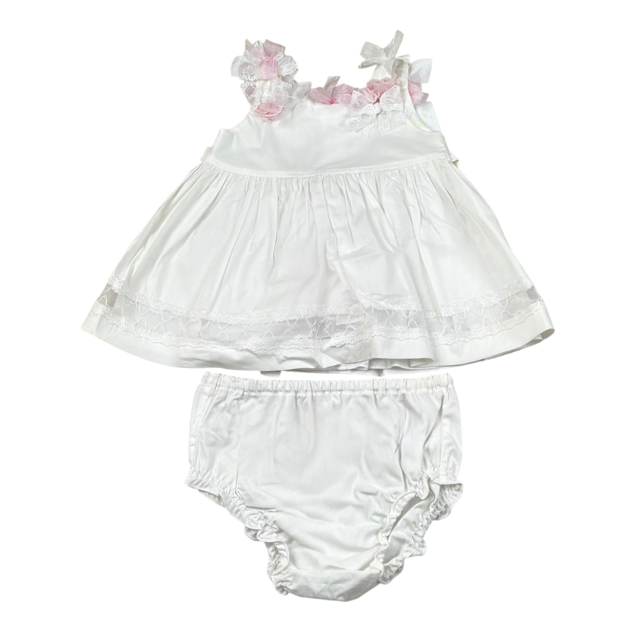 Aletta Set 2 Pezzi Abito-Coulotte per Neonata RD88391 BIANCO ALETTA 