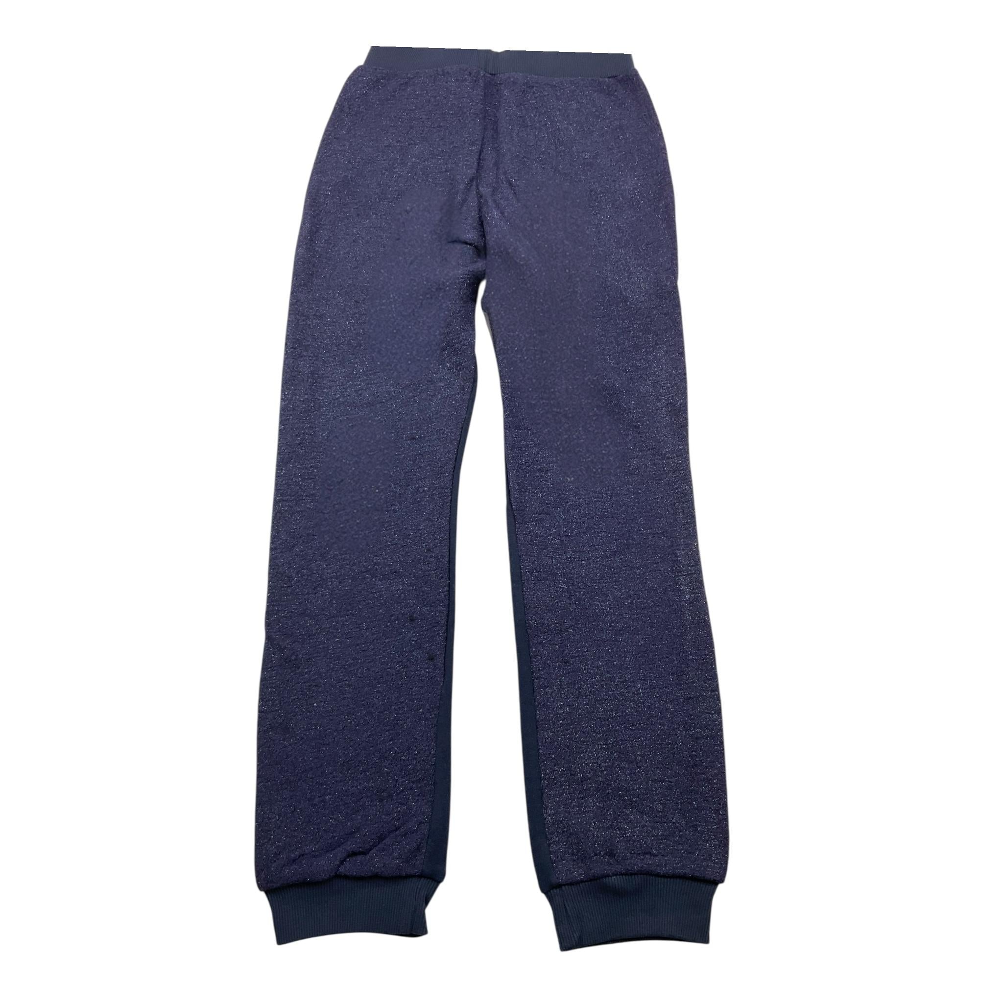 VIADELLEPERLE pantalone tinta unita modello tuta Blu per Bambina VDP0281 BLU VIADELLEPERLE 