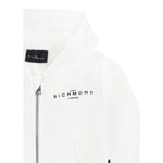 John Richmond Felpa con Zip E Cappuccio Tinta Unita per Neonato RIP25015FE BIANCO JOHN RICHMOND 