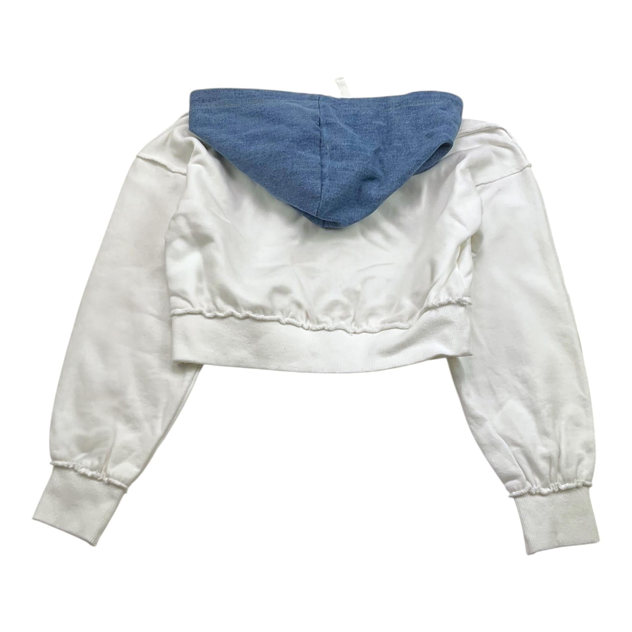 TO be too felpa bicolore con zip e cappuccio Bianco/azzurro per Bambina TSJS24W434 BIANCO/AZZURRO TO be too 