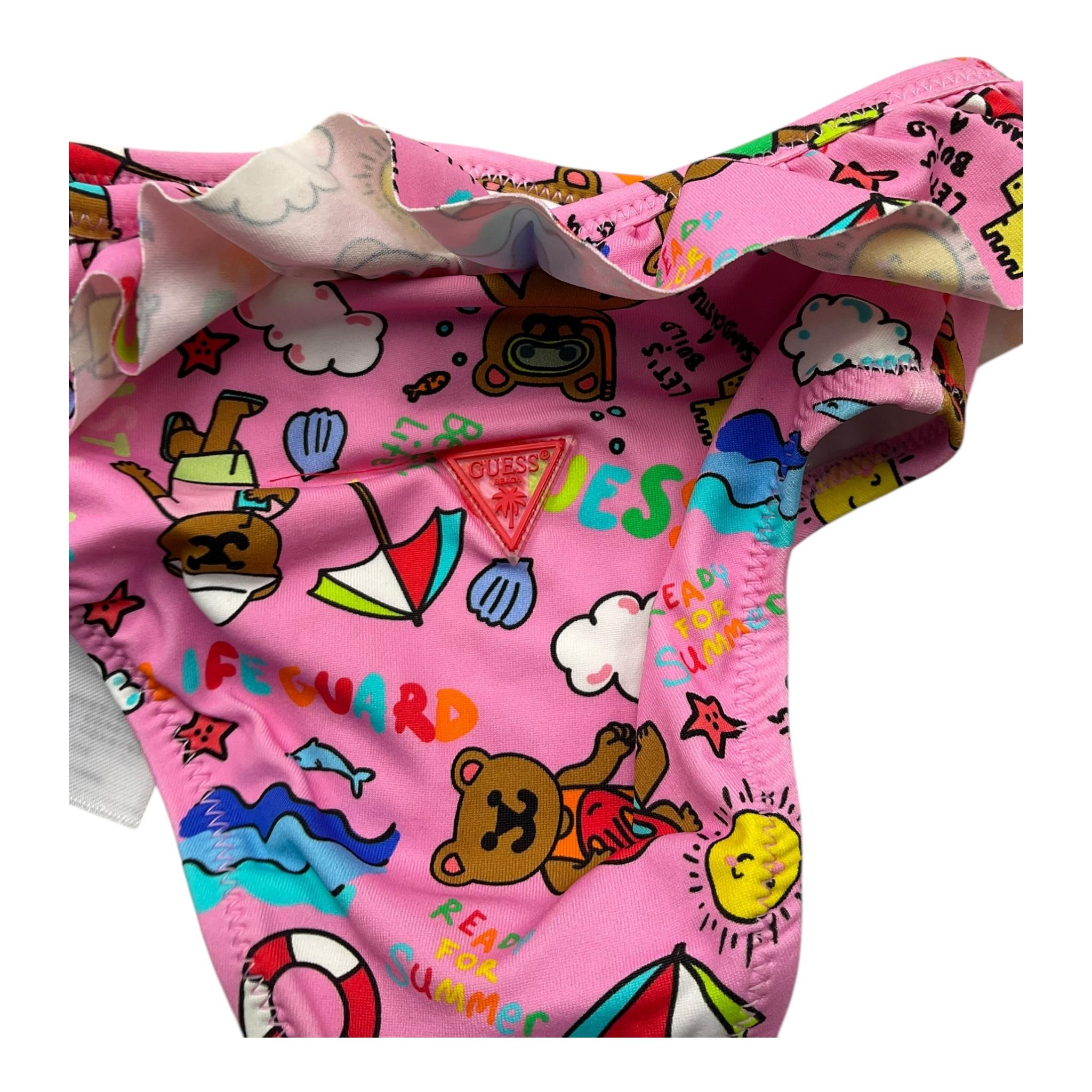 Guess Costume Mutadina Tinta Unita con Stampe per Neonata A3GZ03MP004 ROSA GUESS 