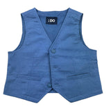 I Do Solid Color Vest With Blue Buttons For Newborn