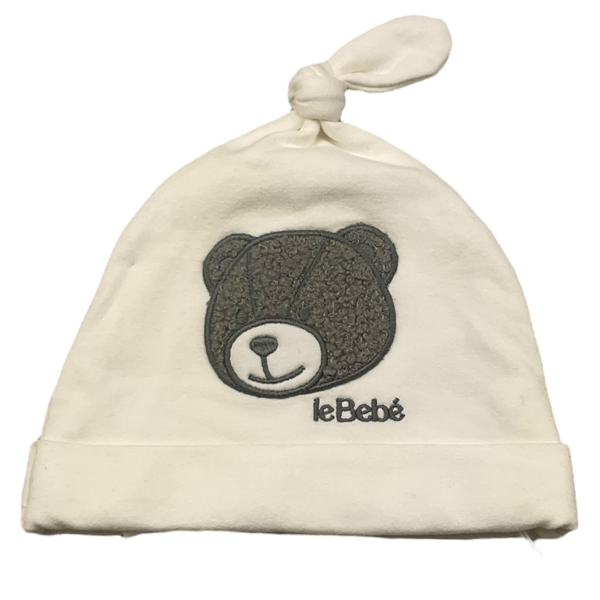 LE BEBE' cappello tinta unita con stampa orso Bianco per Neonato LBB5091 BIANCO LE BEBE' 