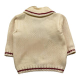 LA STUPENDERIA cardigan modello giacca tinta unita Panna/rosso per Neonato WCGH21 PANNA/ROSSO LA STUPENDERIA 