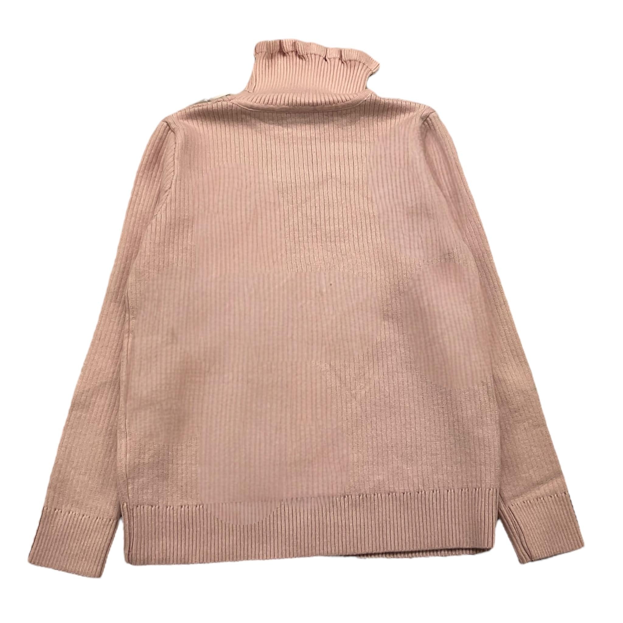 SMILE YES maglia tinta unita collo alto Rosa per Bambina BA963 ROSA SMILE YES 