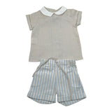 La Stupenderia Completo 2 Pezzi Camicia-Bermuda per Neonato TBCT57 BEIGE LA STUPENDERIA 