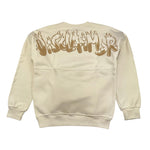 DISCLAIMER felpa girocollo tinta unita con stampa Panna per Bambino 24IDK58225 PANNA DISCLAIMER 