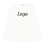 LIU JO shirt girocollo tinta unita con stampa Bianco per Bambina GF4158 BIANCO LIU JO 