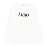 LIU JO shirt girocollo tinta unita con stampa Bianco per Bambina GF4158 BIANCO LIU JO 
